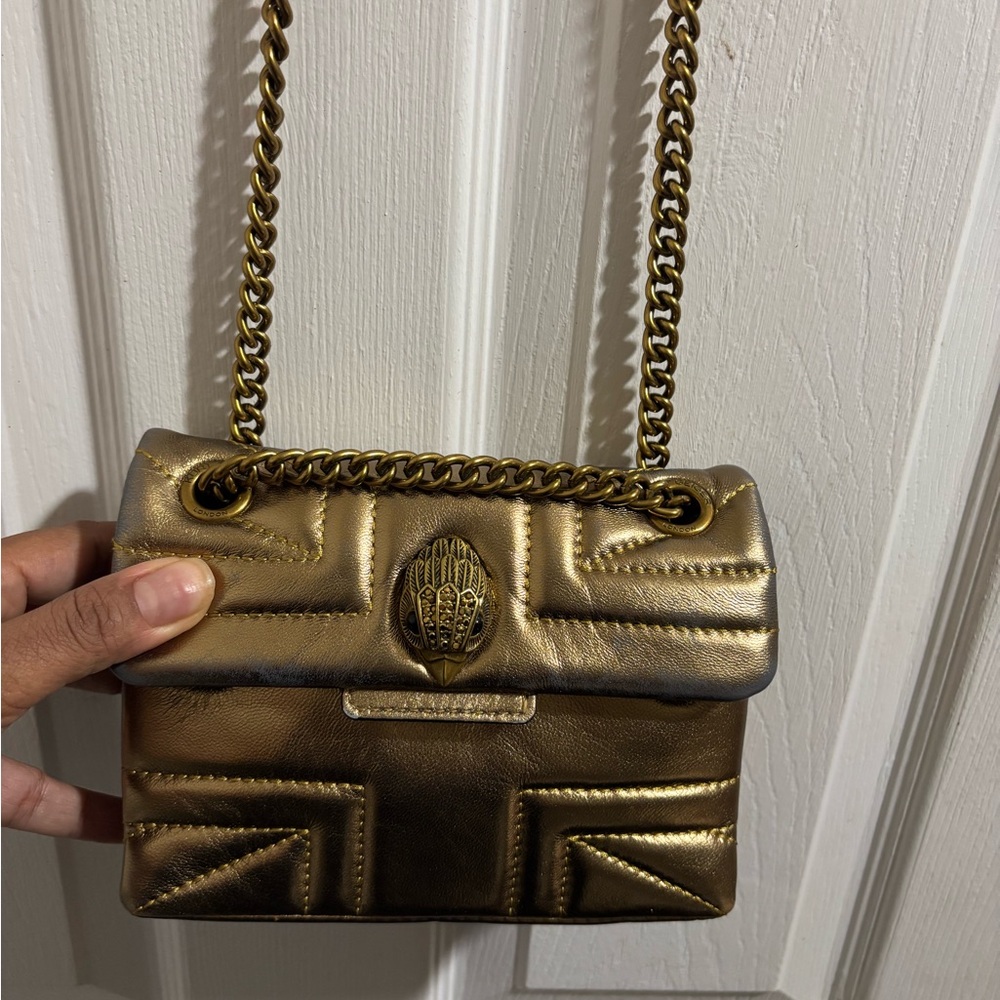 Kurt Geiger Gold Crossbody Bag with Chain